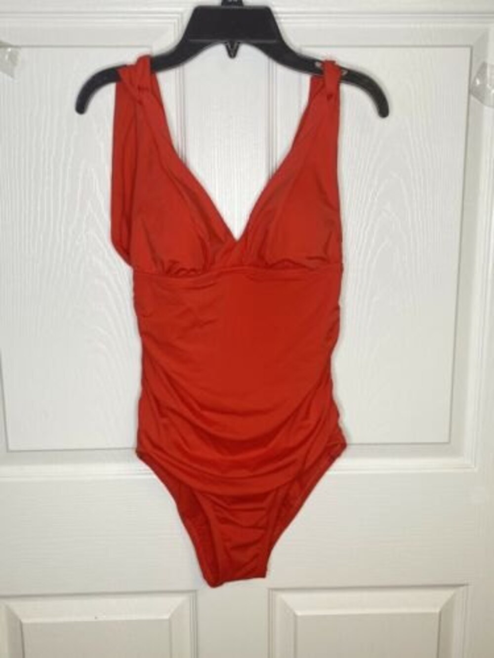 Time and Tru Womens Small 3-5 Coral Figure Flattering One Piece Swimsuit
